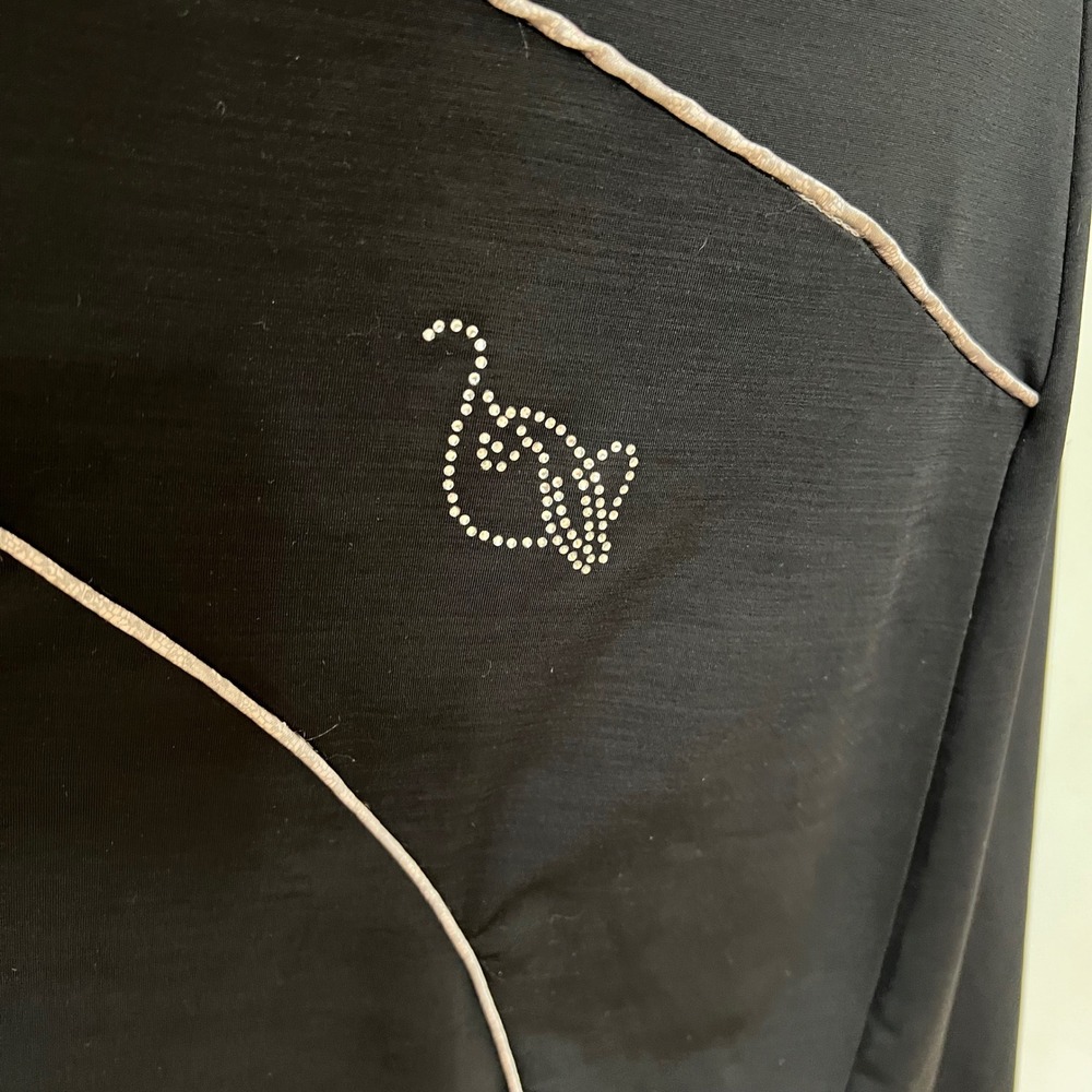 Baby Phat Black Halter Open Back Midi Dress Rhinestone Cat Y2K Plus Size 2X - Picture 7 of 9